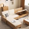 Bộ sofa gỗ ngăn ẩn VBG02 (Ghế, đôn, bàn trà)