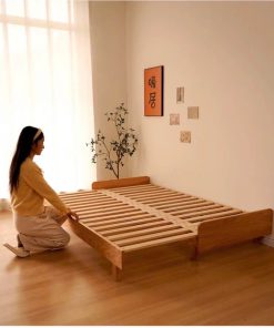 Sofa giường rút gọn gỗ sồi VBG01 (Chưa Nệm)