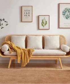 Ghế Sofa mây nghệ thuật (gồm nệm nỉ 5cm)