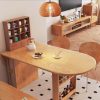 Bàn ăn Oval gấp gọn có ngăn tủ nhỏ BA03 (chưa ghế)