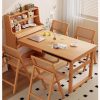 Bàn gấp gọn gỗ sồi 2 kệ đặt đồ VBG02 (chưa gồm ghế)