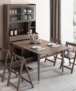 Bàn ăn gấp gọn kết hợp tủ size to VBG08 (Chưa ghế)