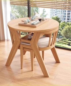 Bàn trà tròn ôm nhau BT02 (bộ 3 món)