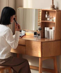 Bàn trang điểm gỗ sồi phong cách Bắc Âu (chưa ghế)