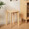 Ghế đẩu vuông gỗ sồi