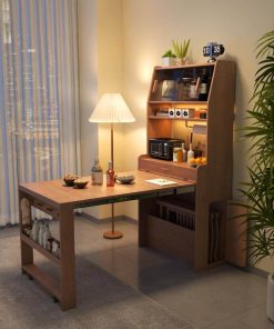 Bàn Ăn Thông Minh Rút Gọn Gỗ Sồi tủ cao VBG05 (Không Ghế)
