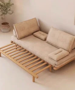 Sofa giường rút gọn gỗ sồi VBG08 (Chưa Nệm)