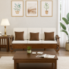 Sofa gỗ ngăn ẩn cho phòng khách, tay sofa uốn cong mềm mại (nệm nỉ 5cm)