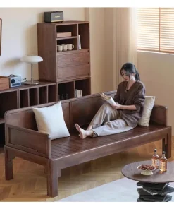 Sofa giường rút gọn gỗ sồi VBG07 (Chưa Nệm)