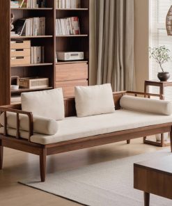 Sofa gỗ tự nhiên tối giản phong cách La Hán VBG09