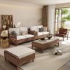 Bộ sofa gỗ ngăn ẩn VBG03 (Ghế dài, ghế đơn, đôn, bàn trà)