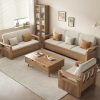 Bộ sofa gỗ ngăn ẩn VBG21 (ghế dài, đôn, bàn trà)