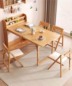 Bàn ăn gấp gọn dựa tường VBG03 (chưa ghế)