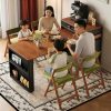 Bàn Ăn Rút Gọn Thông Minh VBG09 – Gỗ Sồi (4 Ghế)