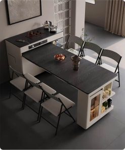 Bàn Ăn Rút Gọn Thông Minh VBG12 - Gỗ Sồi (6 ghế)
